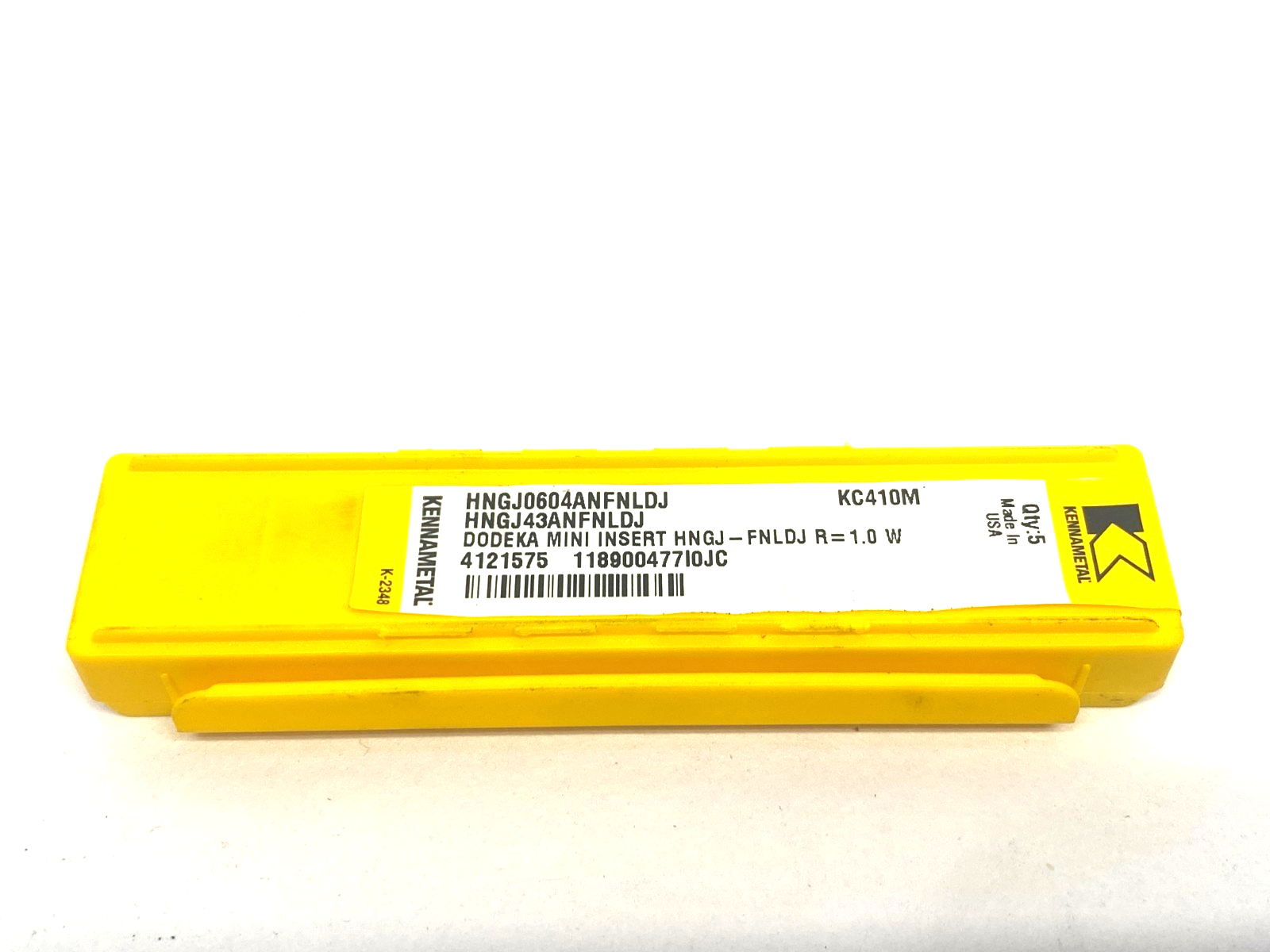 Kennametal 4121575 Dodeka™ Mini Carbide Insert HNGJ-LDJ HNGJ0604ANFNLDJ LOT OF 5 - Maverick Industrial Sales