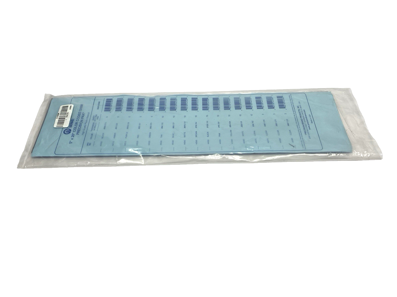Precision Brand 44585 Clear Flat Plastic Shim Sheet 20 x 5 x 0.060" PACKAGE OF 3 - Maverick Industrial Sales