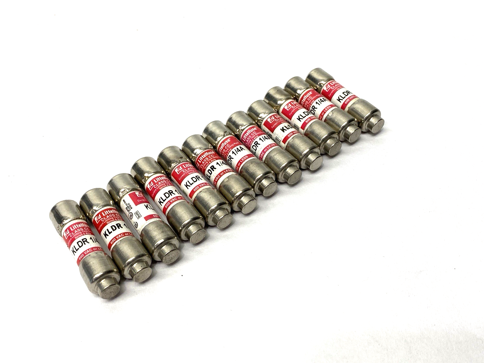 Littelfuse KLDR1/4A Time-Delay Fuse Class CC 600VAC .25A LOT OF 12 - Maverick Industrial Sales