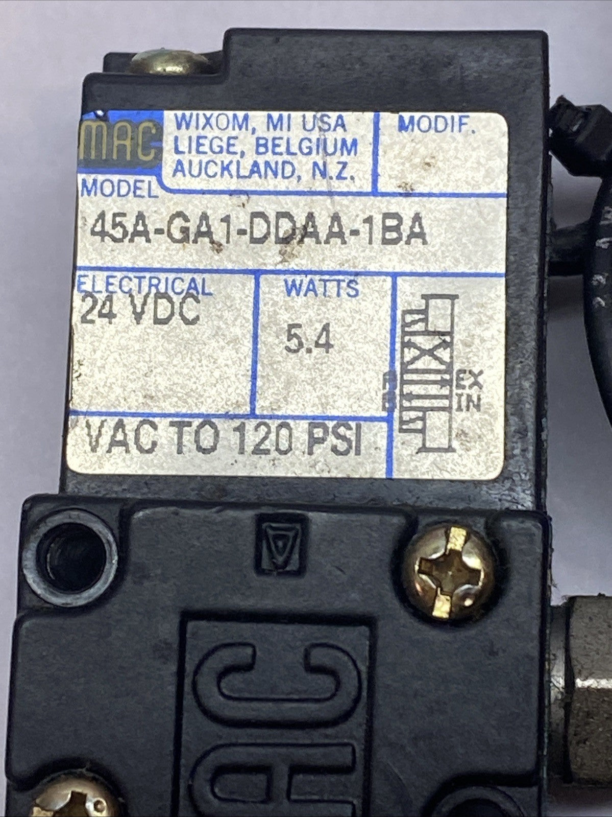 MAC 45A-GA1-DDAA-1BA Solenoid Valve 4-Way Double 1/8 24VDC NPTF - Maverick Industrial Sales