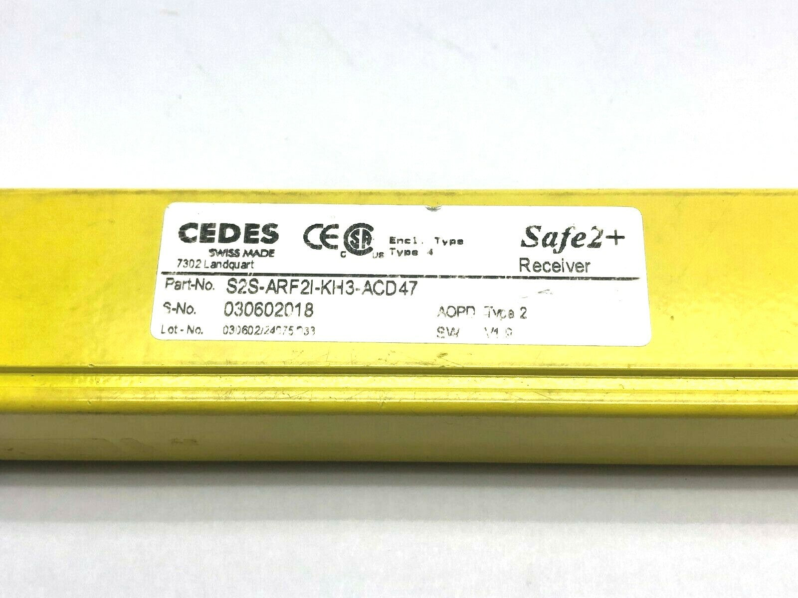 Cedes S2S-ARF2I-KH3-ACD47 Safe 2 Plus Receiver Light Curtain System - Maverick Industrial Sales