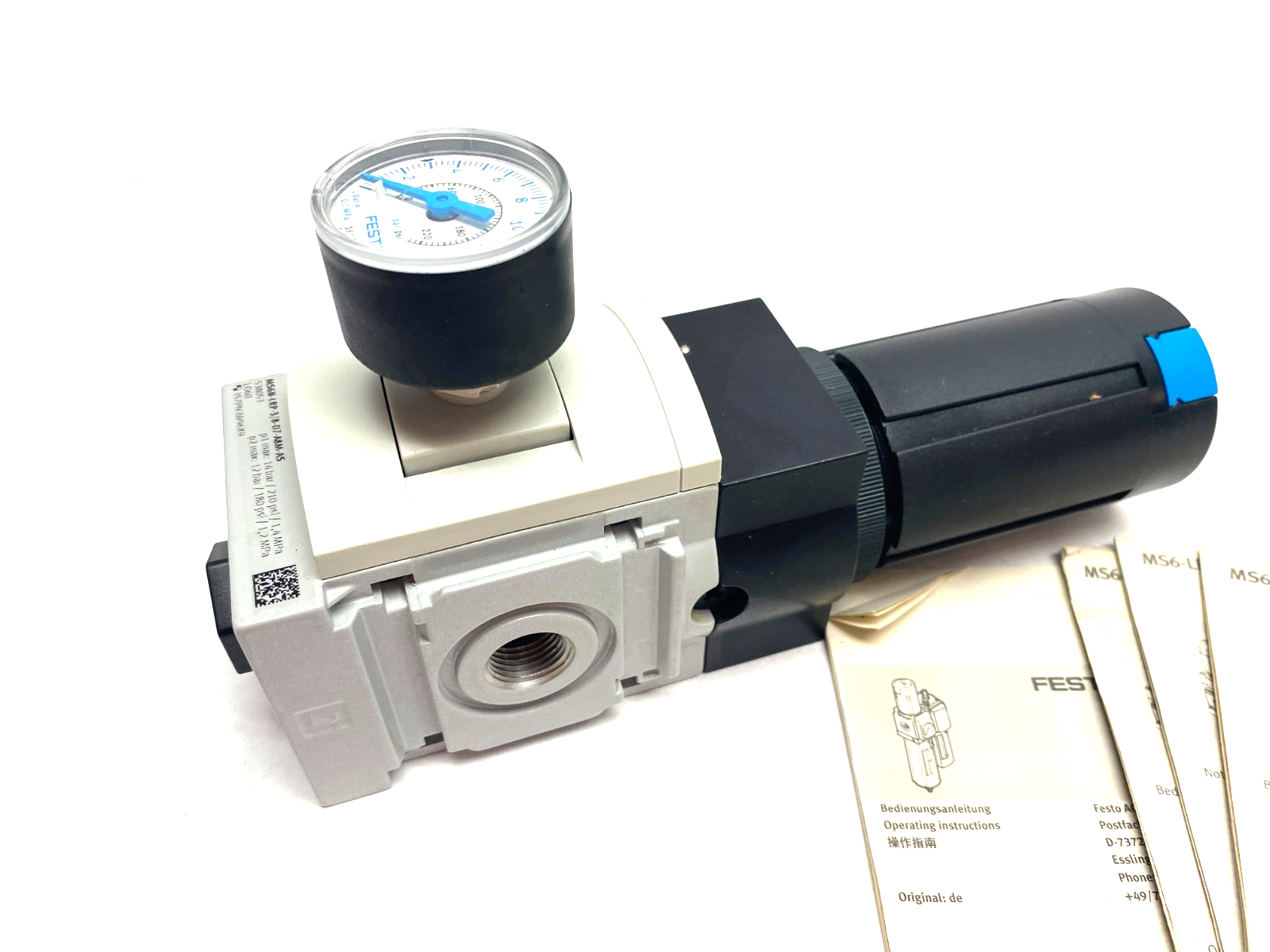 Festo MS6N-LRP-3/8-D7-A8M-AS Pneumatic Pressure Regulator 538053 - Maverick Industrial Sales