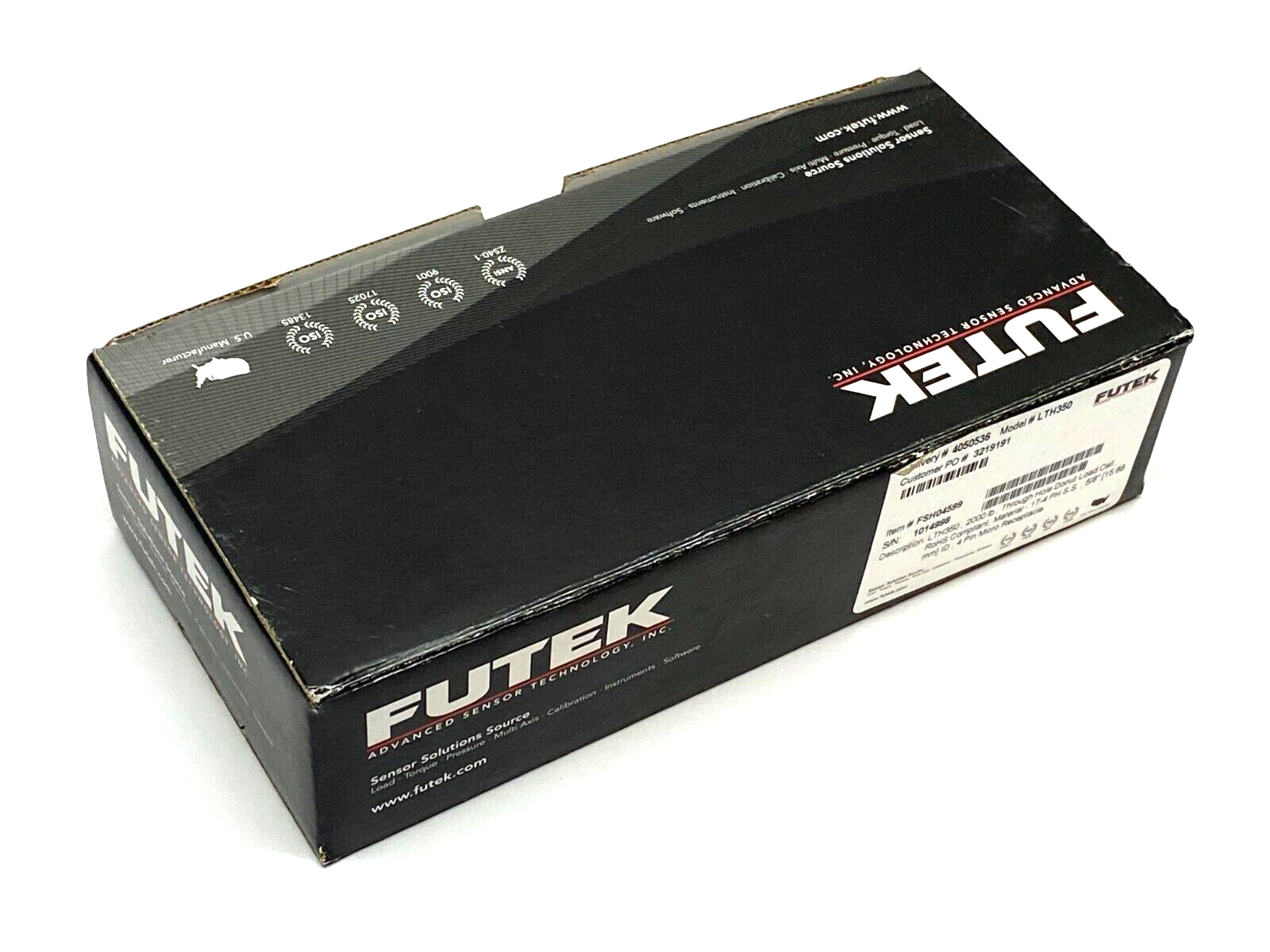 Futek LTH350 FSH04599 Through-Hole Donut Load Cell 5/8" 4-Pin 2000lb Capacity - Maverick Industrial Sales