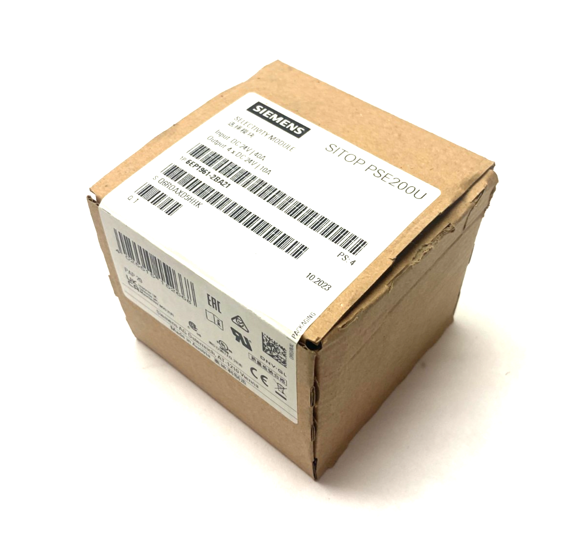 Siemens 6EP1961-2BA21 SITOP PSE200U Selectivity Module 4-Channel Output 24VDC - Maverick Industrial Sales