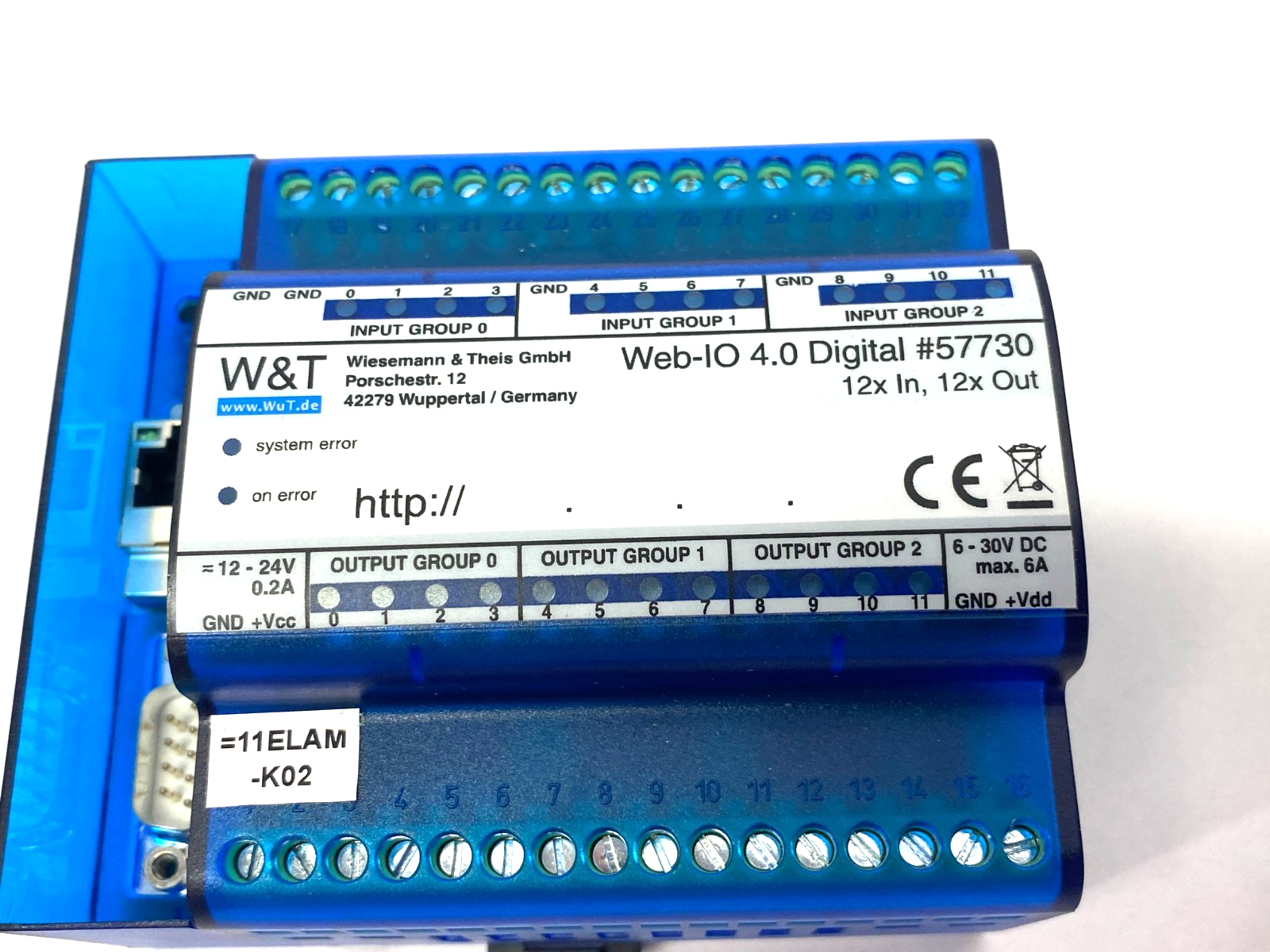 W&T Wiesemann & Theis 57730 Web-IO 4.0 Digital 12xIn, 12xOut Module - Maverick Industrial Sales
