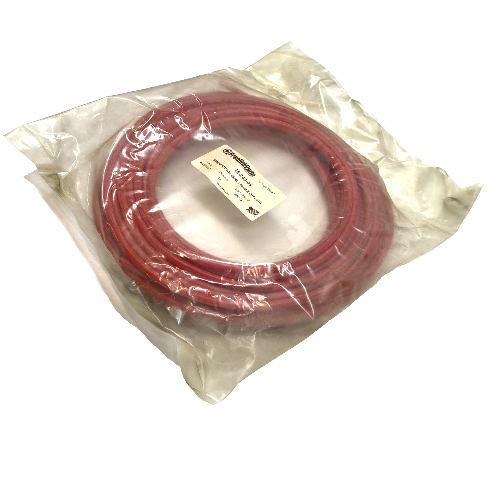 FreelinWade 1E-243-05 Nylon Tubing Red 8mmX6mm - Maverick Industrial Sales
