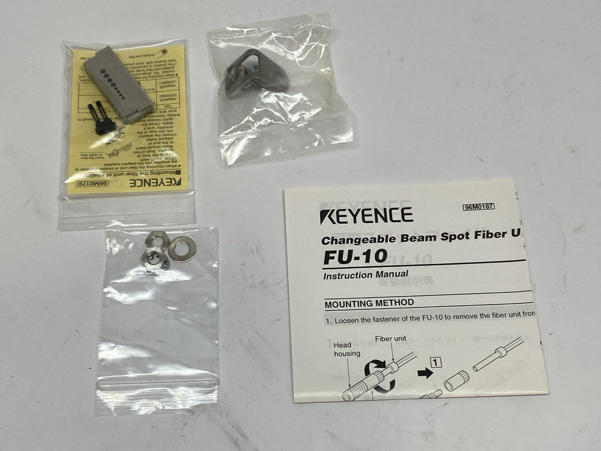 Keyence FU-10 Digital Fiber Optic Sensor Reflective Fiber Unit - Maverick Industrial Sales