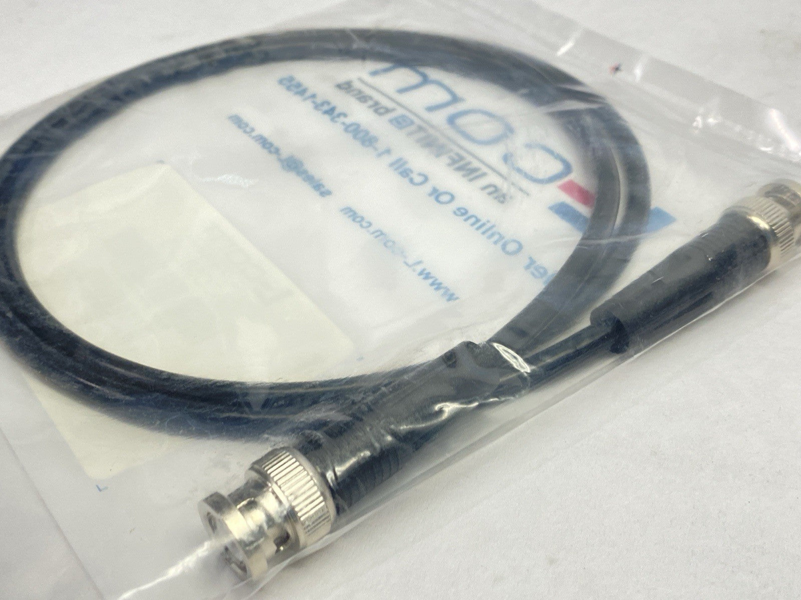 CC58C-3 | L-Com RG58C Coaxial Cable BNC Male / Male 3.0 ft LOT OF 2 - New – Open box - Maverick Industrial Sales