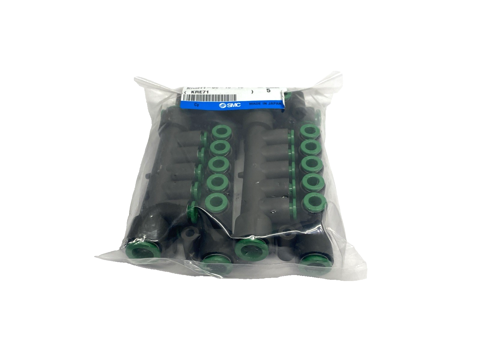 KRM11-06-10-10 | SMC Pneumatic Fitting Manifold, 6mm Tube O.D. 10mm Port LOT OF 5 - New - Maverick Industrial Sales