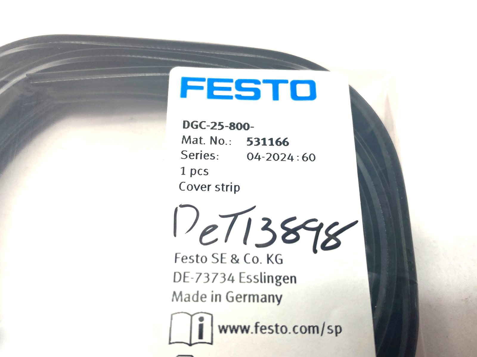 Festo DGC-25-800 Cover Strip 531166 - Maverick Industrial Sales