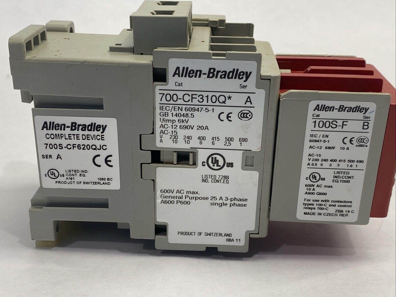 Allen Bradley 700S-CF620QJC Ser A Safety Control Relay w/ 100-S - Maverick Industrial Sales