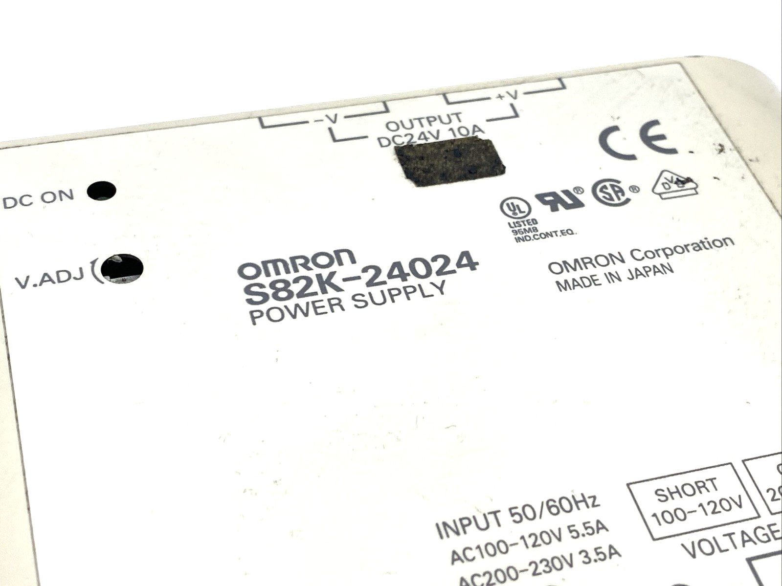 Omron S82K-24024 Power Supply 24VDC 10A - Maverick Industrial Sales