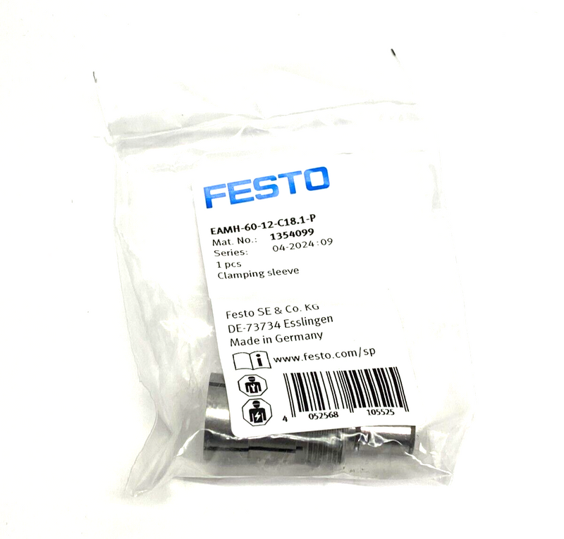 Festo EAMH-60-12-C18.1-P Clamping Sleeve Size 60 1354099 - Maverick Industrial Sales