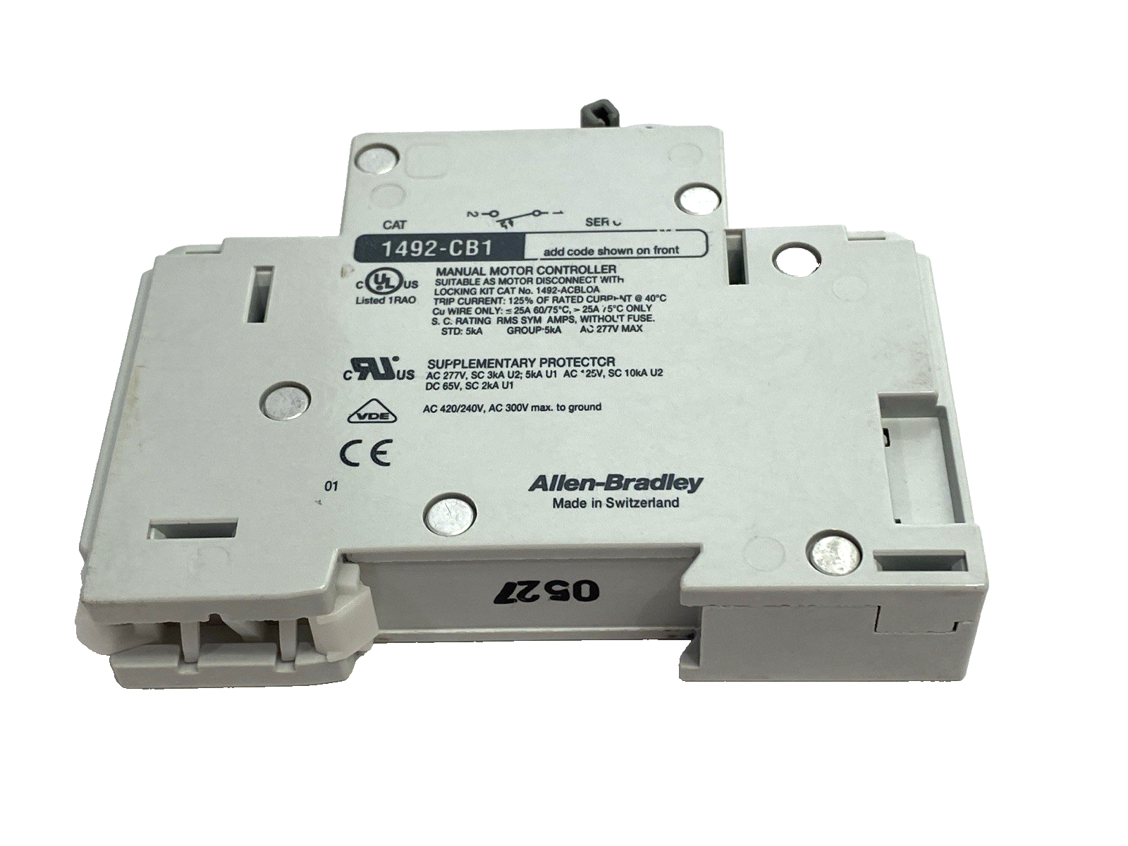 Allen Bradley 1492-CB1H050 Ser. C Circuit Breaker 1-Pole 1-Phase 1/2HP 277VAC 5A - Maverick Industrial Sales