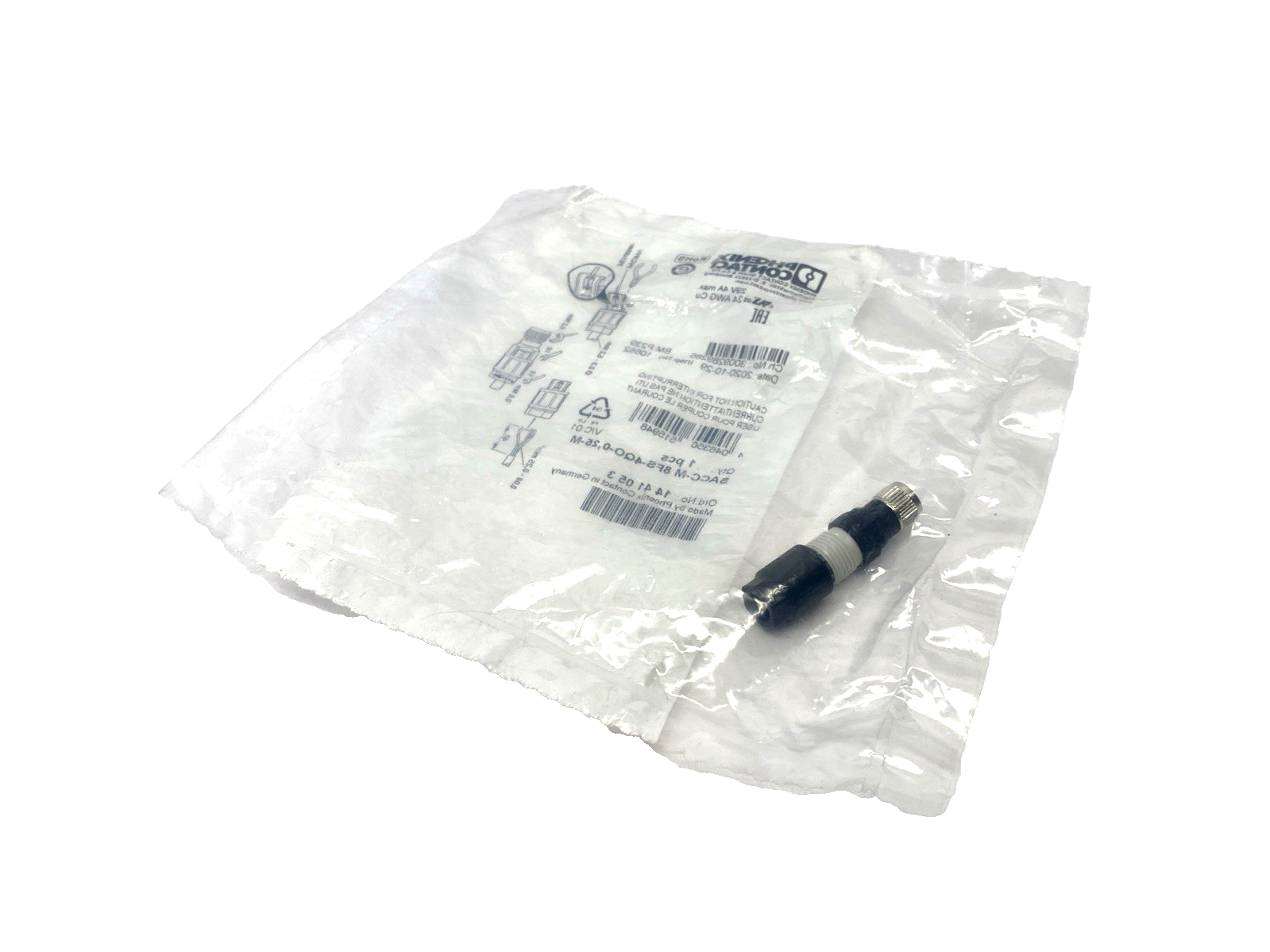 Phoenix Contact SACC-M 8FS-4QO-0,25-M Connector M8 Female 4-Pin 1441053 - Maverick Industrial Sales