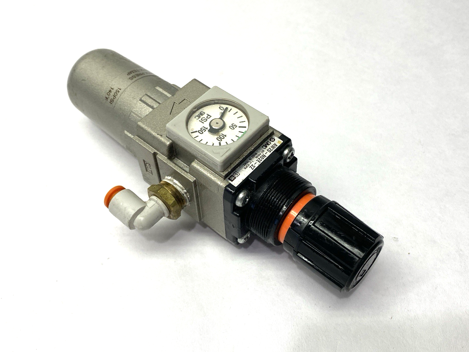 AW20-N02E-2Z | SMC Pneumatic Filter Regulator 1/4" Ports - Used - Maverick Industrial Sales