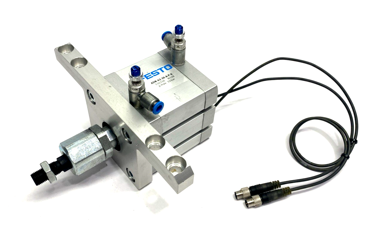 Festo ADN-63-30-A-P-A Pneumatic Cylinder 63mm Bore 30mm Stroke 536336 - Used - Maverick Industrial Sales
