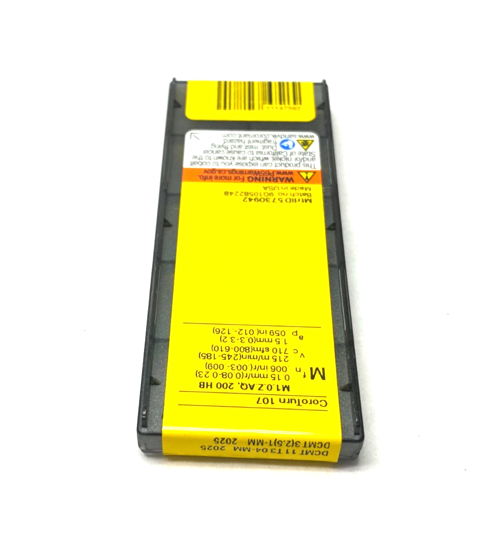 DCMT 11 T3 04-MM 2025 | Sandvik Coromant CoroTurn® 107 Insert for Turning 5730942 - New - Maverick Industrial Sales