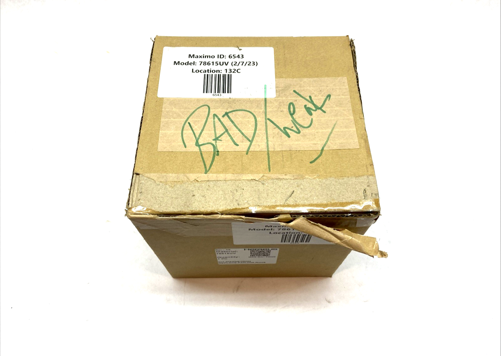 594783 | Heraeus Magnetron - For parts or not working - Maverick Industrial Sales