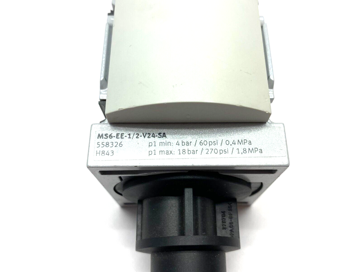 Festo MS6-EE-1/2-V24-SA Solenoid Actuated On/Off Valve 558326 - Maverick Industrial Sales