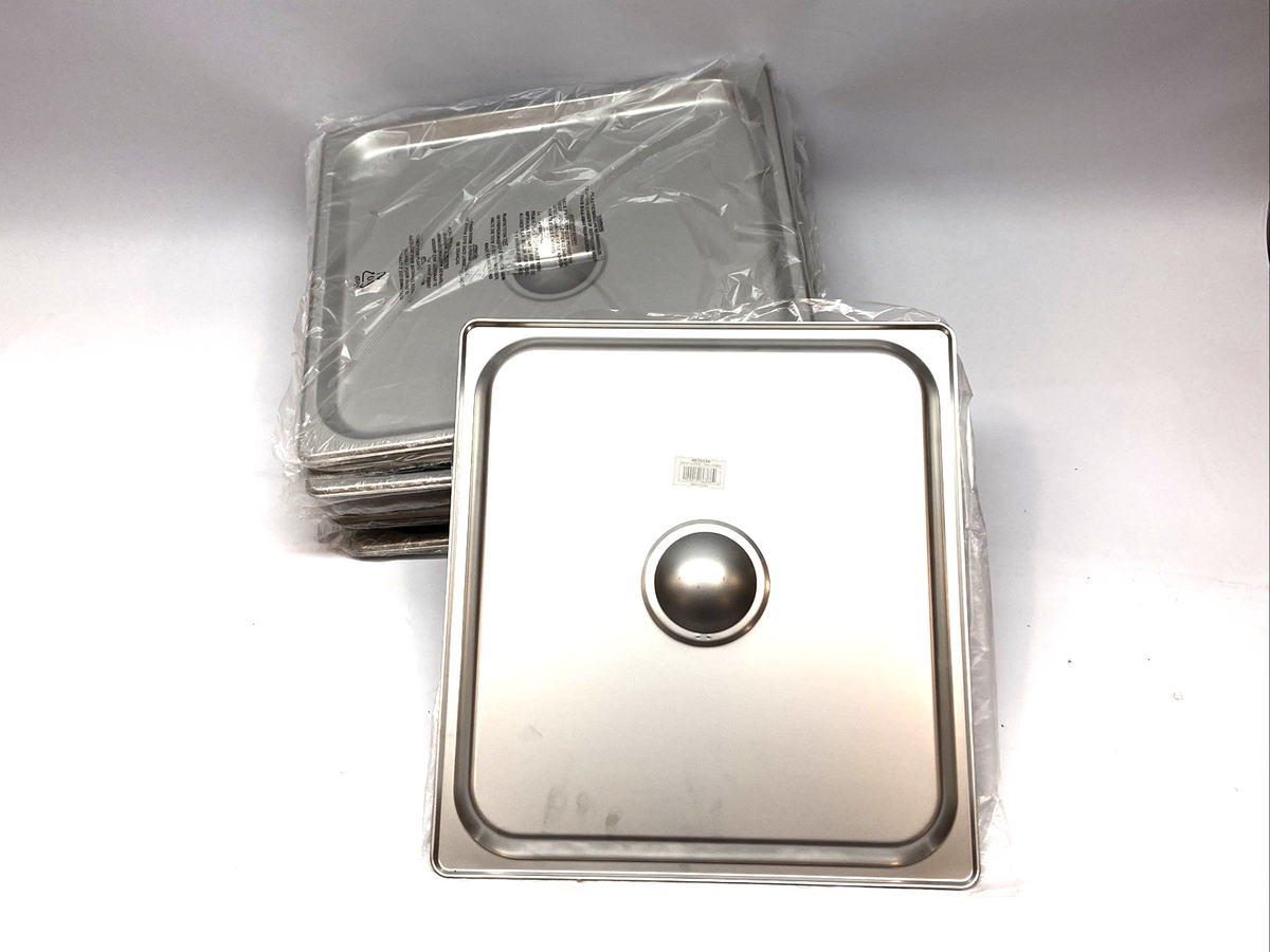 Choice 4070150 Steam Table Hotel Pan Cover 2/3 Size Stainless Steel LOT OF 12 - Maverick Industrial Sales