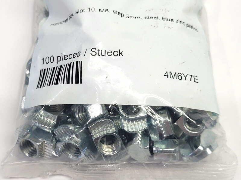 102986 Hammer Nut M8 Steel PACKAGE OF 100 - Maverick Industrial Sales