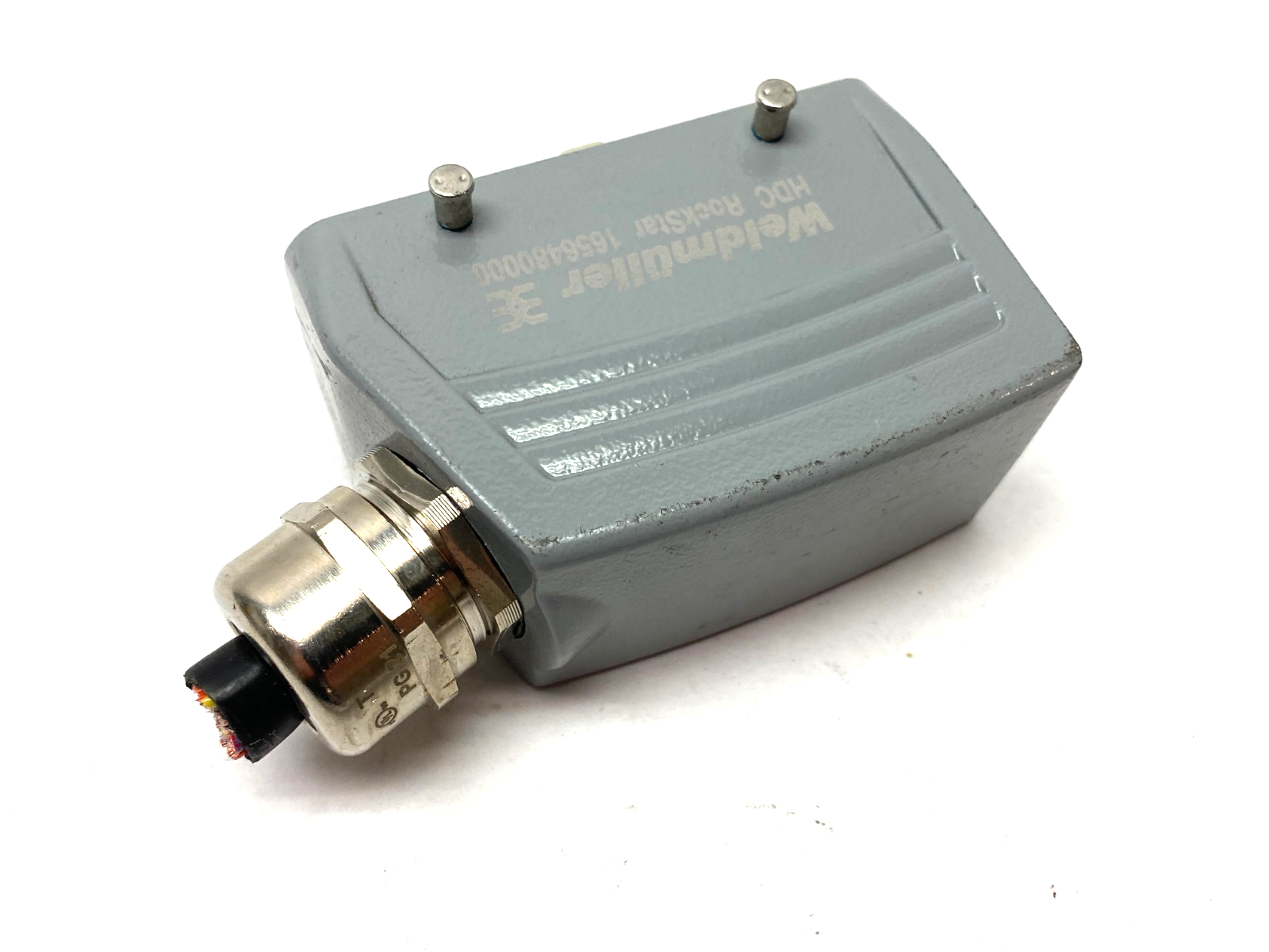 Weidmuller 1656480000 HDC RockStar Cable Hood w/ 1207500000 16-Pin Male Insert - Used - Maverick Industrial Sales