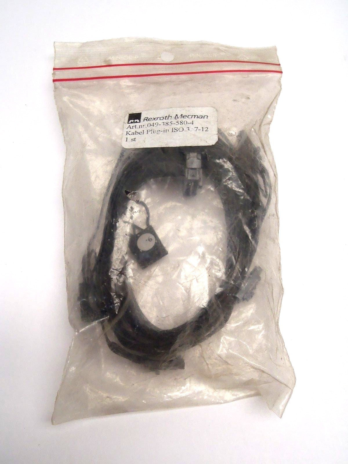 Rexroth Mecman 049-385-580-4 Plug-in Cable / Kabel ISO 3.7-12 - Maverick Industrial Sales