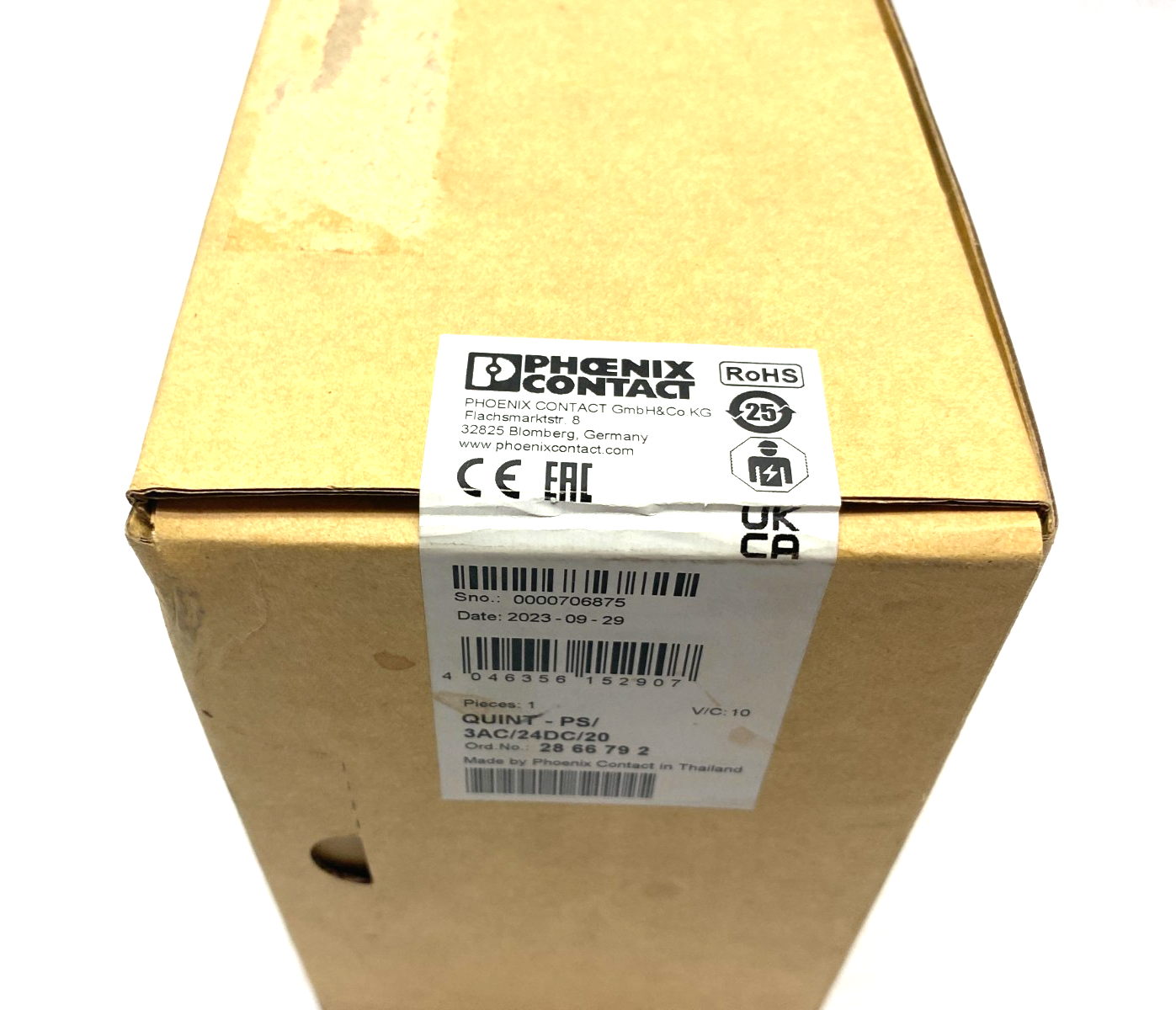 Phoenix Contact QUINT-PS/3AC/24DC/20 Primary-Switched Power Supply 2866792 - Maverick Industrial Sales