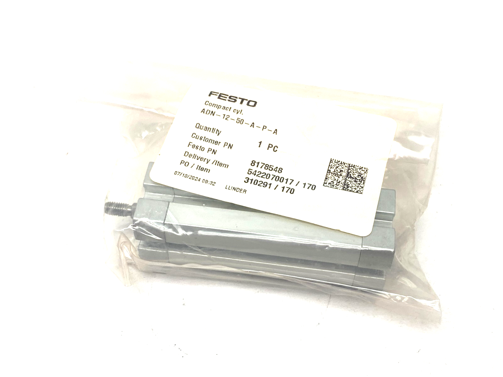 Festo ADN-12-50-A-P-A Compact Cylinder 12mm Bore 50mm Stroke 8178548 - Maverick Industrial Sales