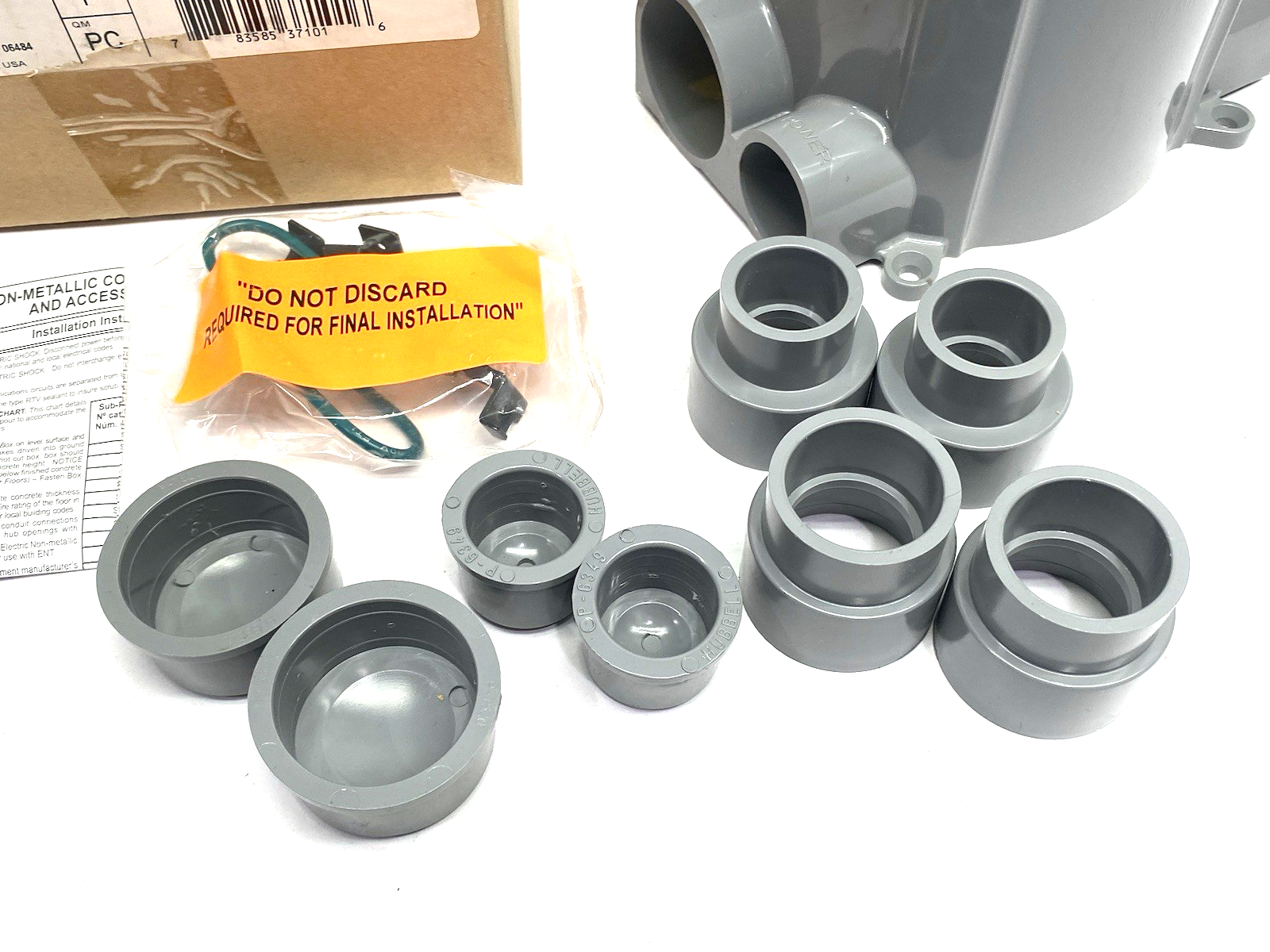 Hubbell S1PFB Round Flush Floorbox, PVC, 3.00" Minimum Dept of Pour - Maverick Industrial Sales