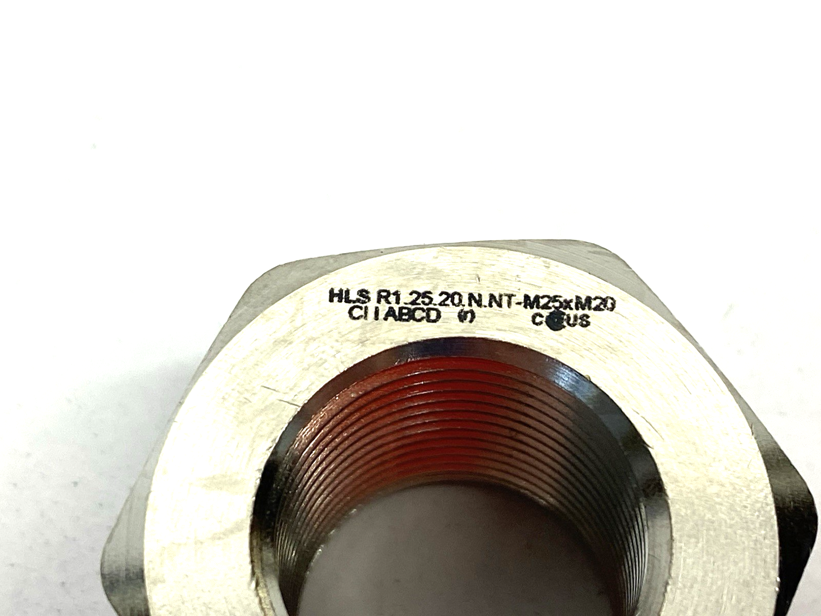 HLS R1.25.20.N.NT-M25xM20 Thread Reducer Fitting, Nickel Plated Brass - Maverick Industrial Sales