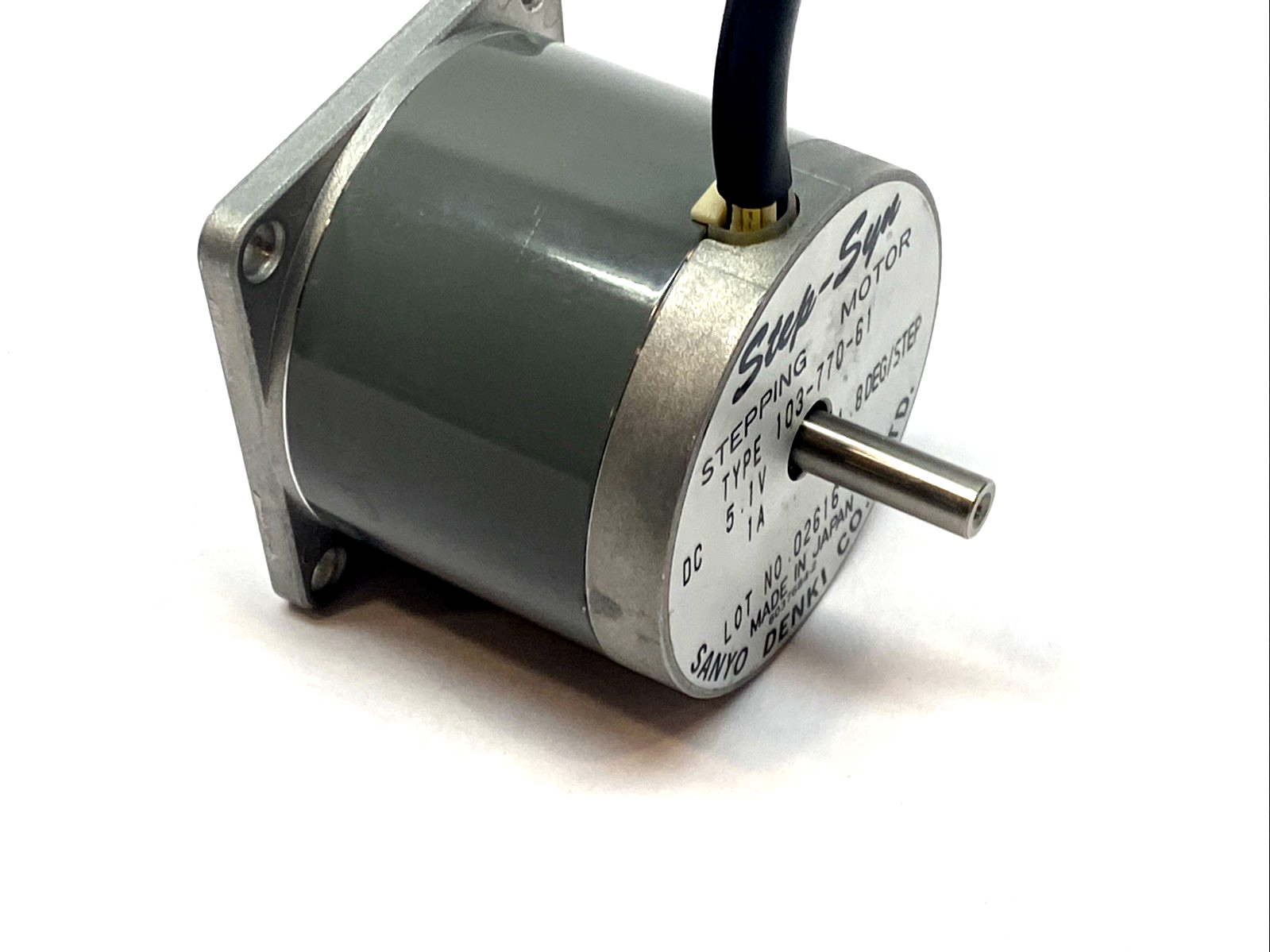 103-770-61 | Sanyo Denki Stepsyn 1.8° Stepper Motor 0.6Nm - Used - Maverick Industrial Sales