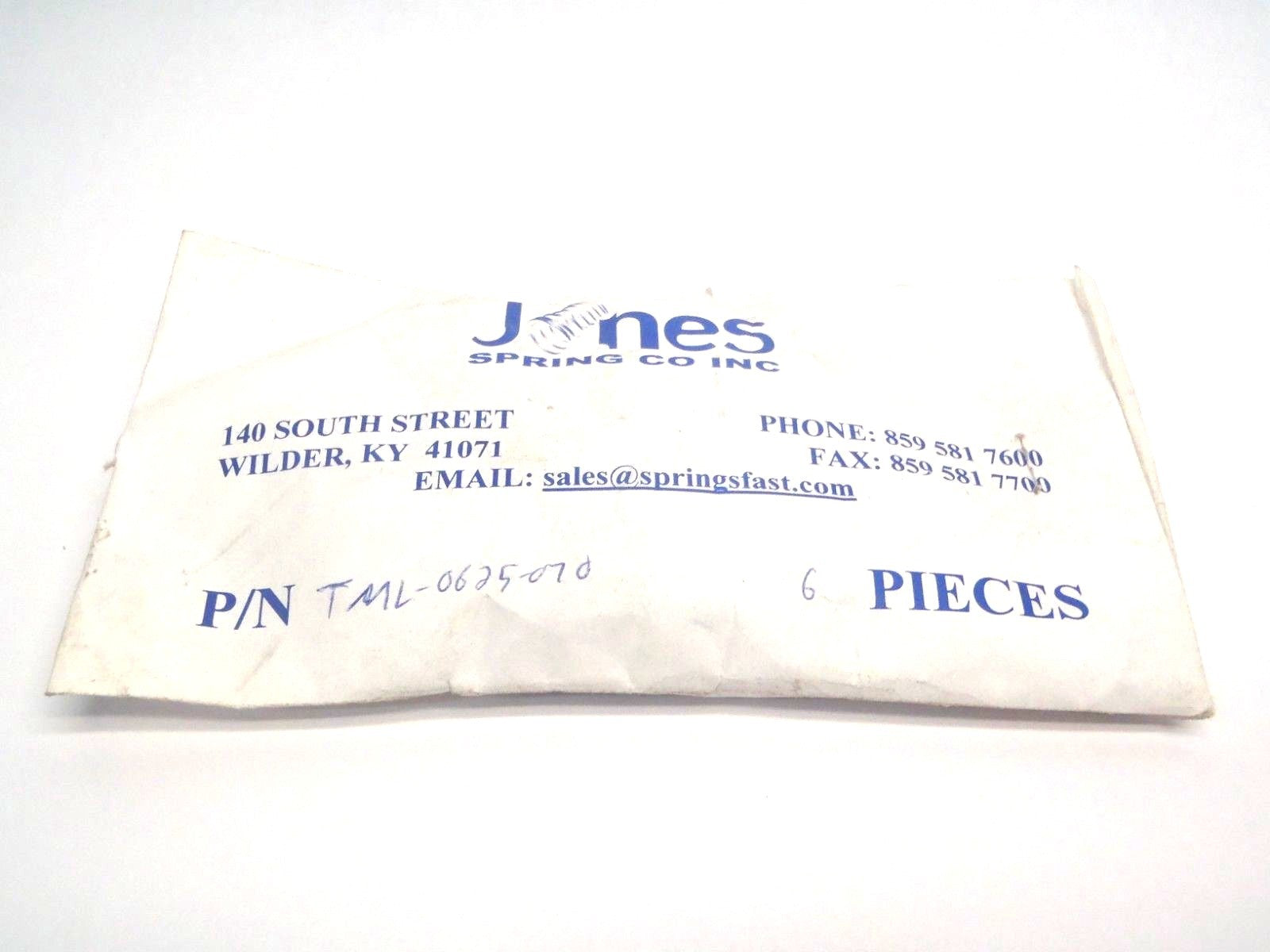 Jones Spring Co TML-0625-0070 1/2" x 5/8" Inch Springs PKG OF 6 - New – Open box - Maverick Industrial Sales