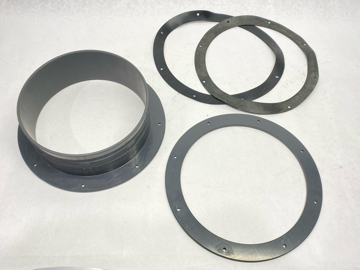 Renco R05-PRTPVC8 8" PVC Round Port w/ Plate, Gasket & Hardware - Maverick Industrial Sales