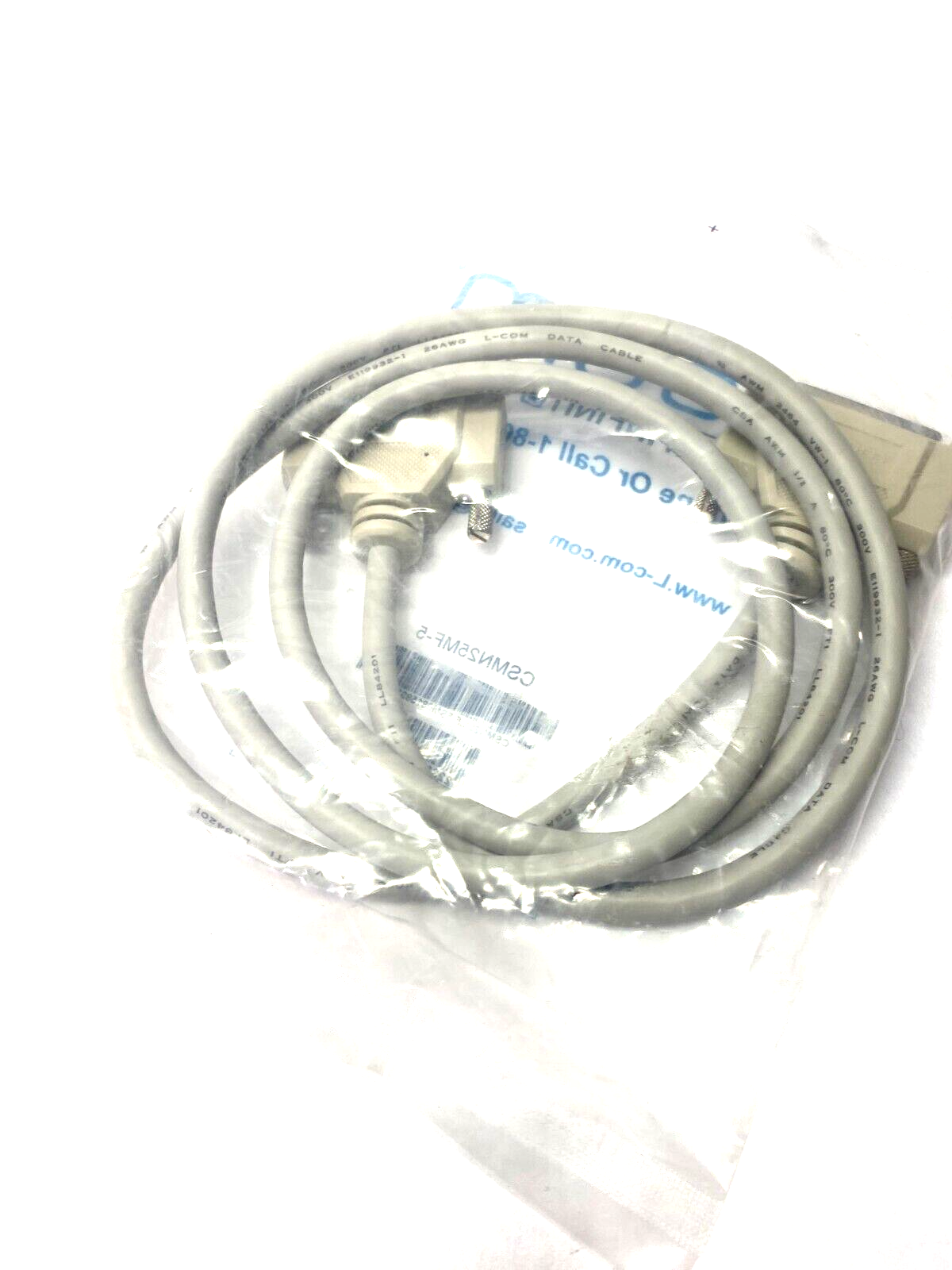 L-Com CSMN25MF-5 Deluxe D-Sub DB25 Male to Female Cordset 25-Pos - Maverick Industrial Sales