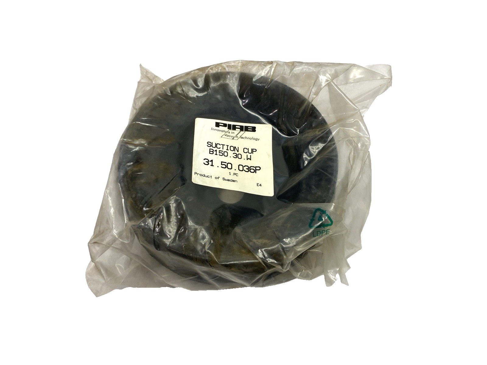 3150036P | Piab Suction Cup B150 Nitrile PVC w/ Washer - New - Maverick Industrial Sales