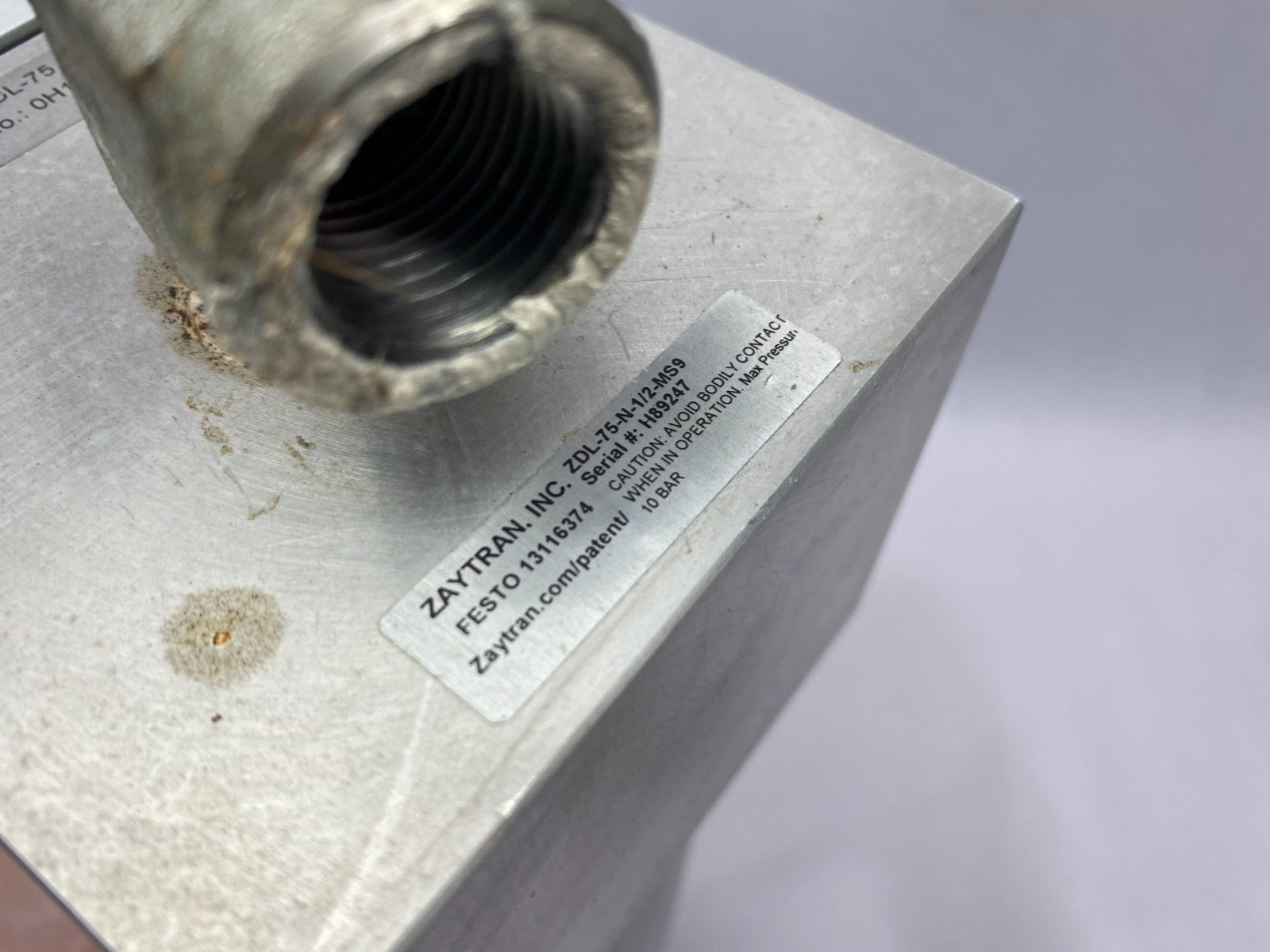 Zaytran Festo ZDL-75-N-1/2-MS9 Drip Leg 13116374 - Maverick Industrial Sales