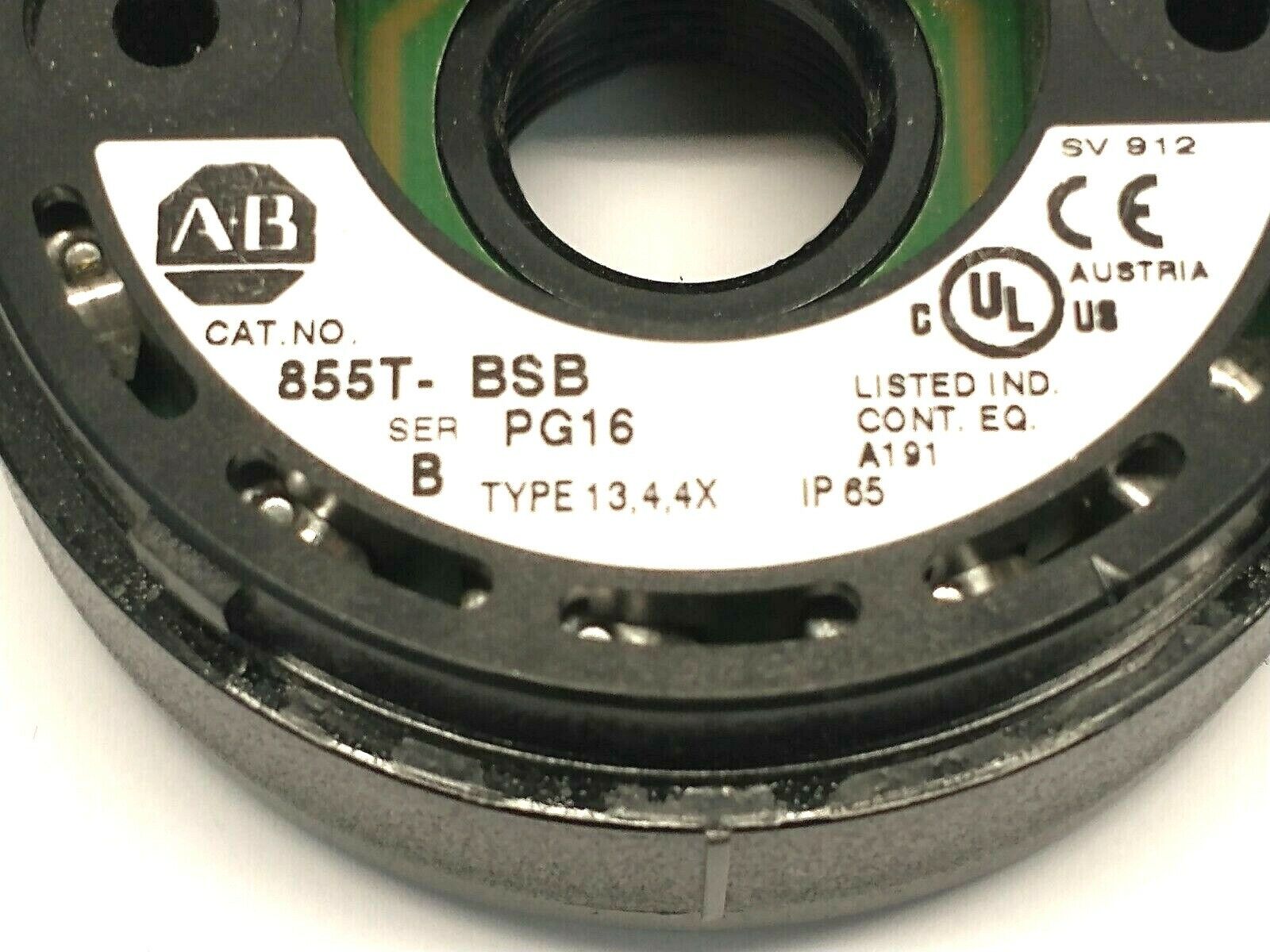 Allen Bradley 855T-BSB Ser B 70mm Stack Light Mounting Base PG16 Conduit Thread - Maverick Industrial Sales