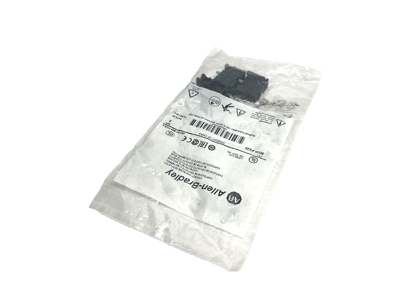 800F-PX20 | Allen Bradley Ser. A 22mm Back Of Panel Contact Block & Latch Kit 2NO - New - Maverick Industrial Sales