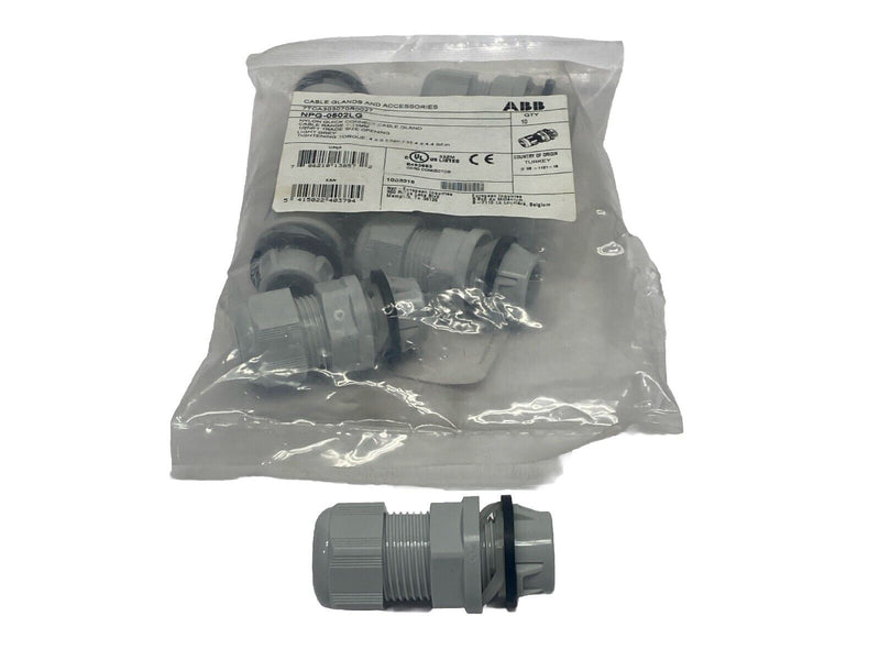 ABB NPG-0502LG Quick Connect Cable Gland 1/2" NPT 7-13mm Range Nylon PKG OF 8 - Maverick Industrial Sales