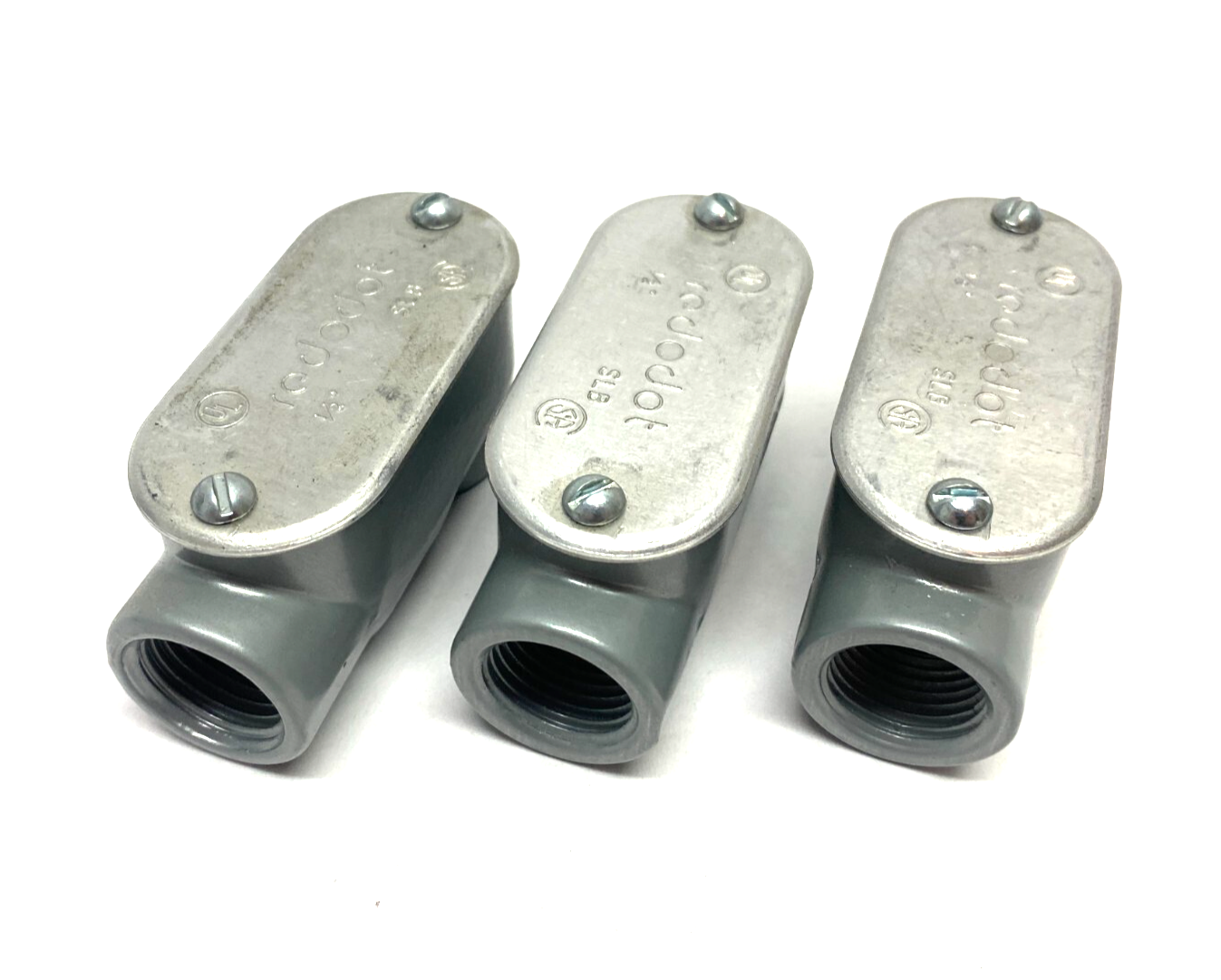 Red Dot DASLB-1/2 Conduit Body w/ Cover Gasket 1/2" Threads LOT OF 3 - New – Open box - Maverick Industrial Sales