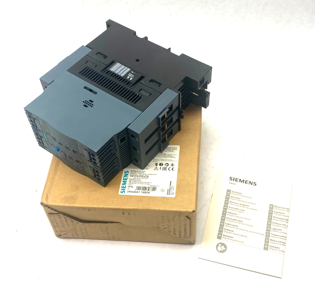 Siemens 3RW4047-1BB04 SIRIUS Soft Starter S3 106 A, 55 kW/400 V - Maverick Industrial Sales