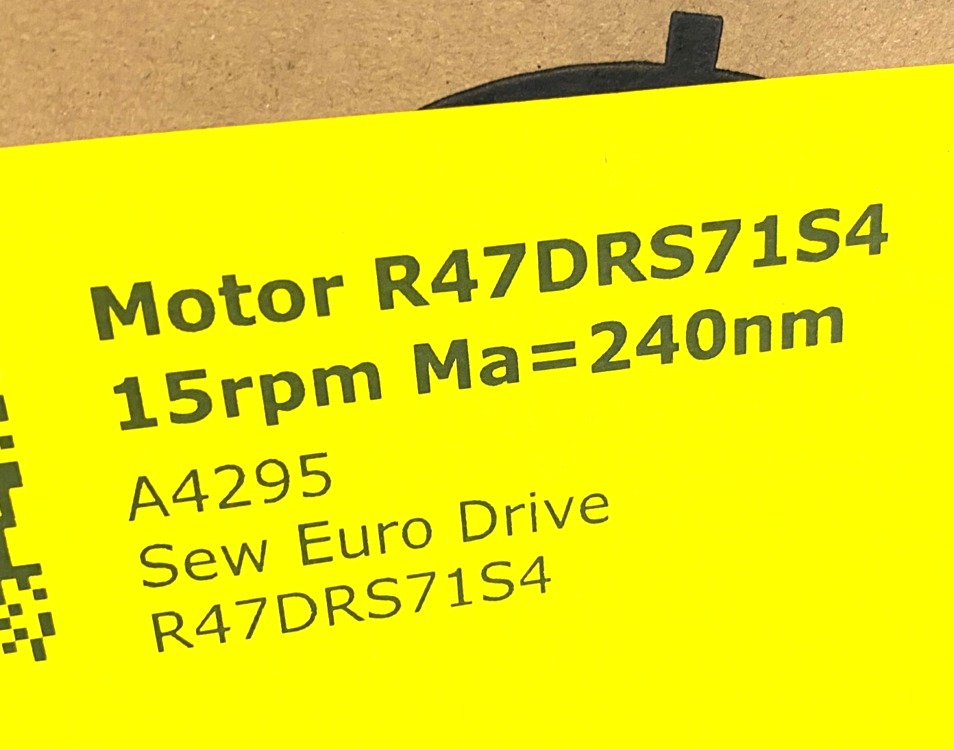 SEW-Eurodrive R47DRS71S4 Inverter Duty Gearmotor 15rpm - Maverick Industrial Sales