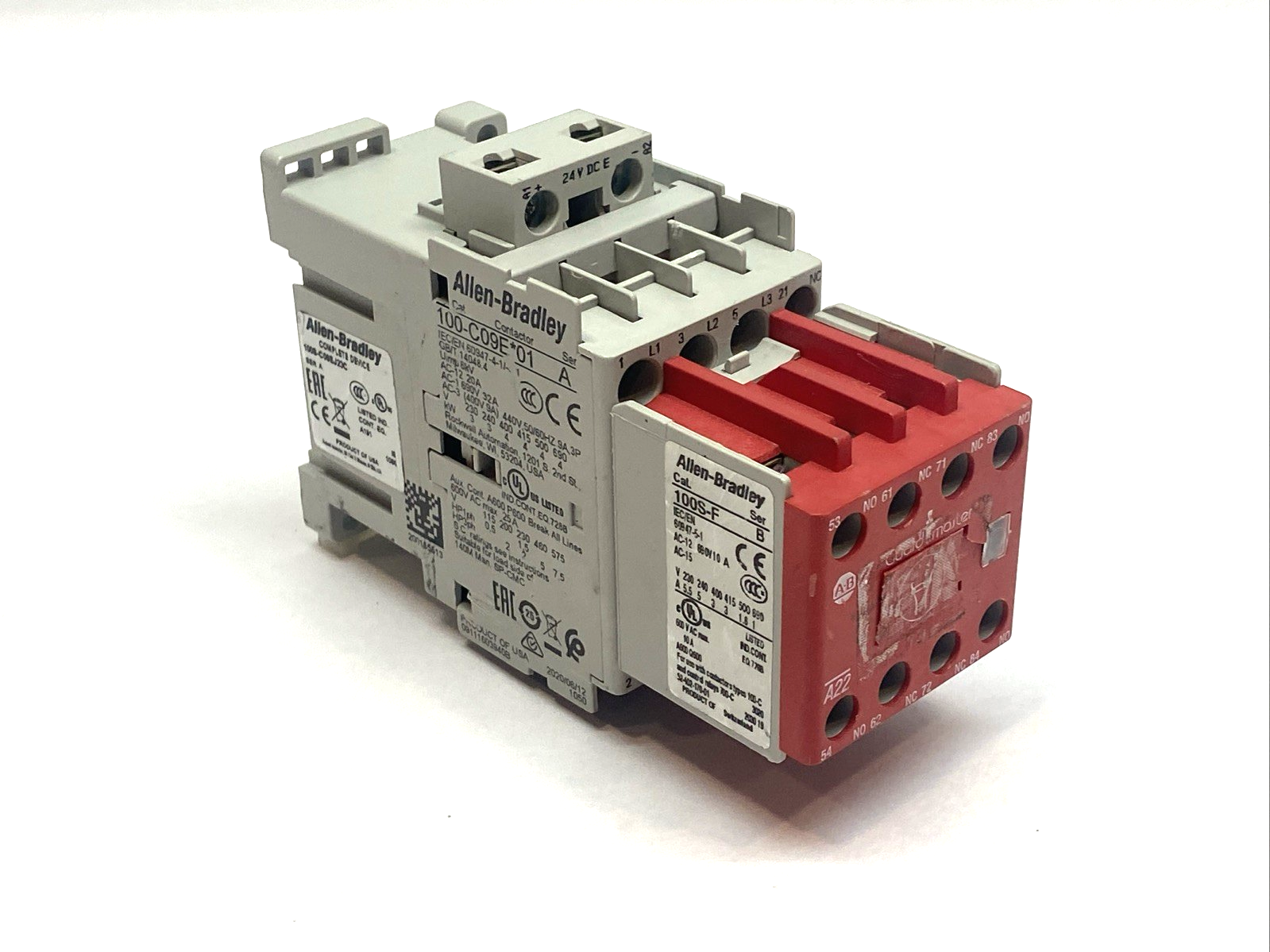 Allen Bradley 100S-C09EJ23C Ser. A Safety Contactor 440V 50/60Hz 9A 3P - Maverick Industrial Sales