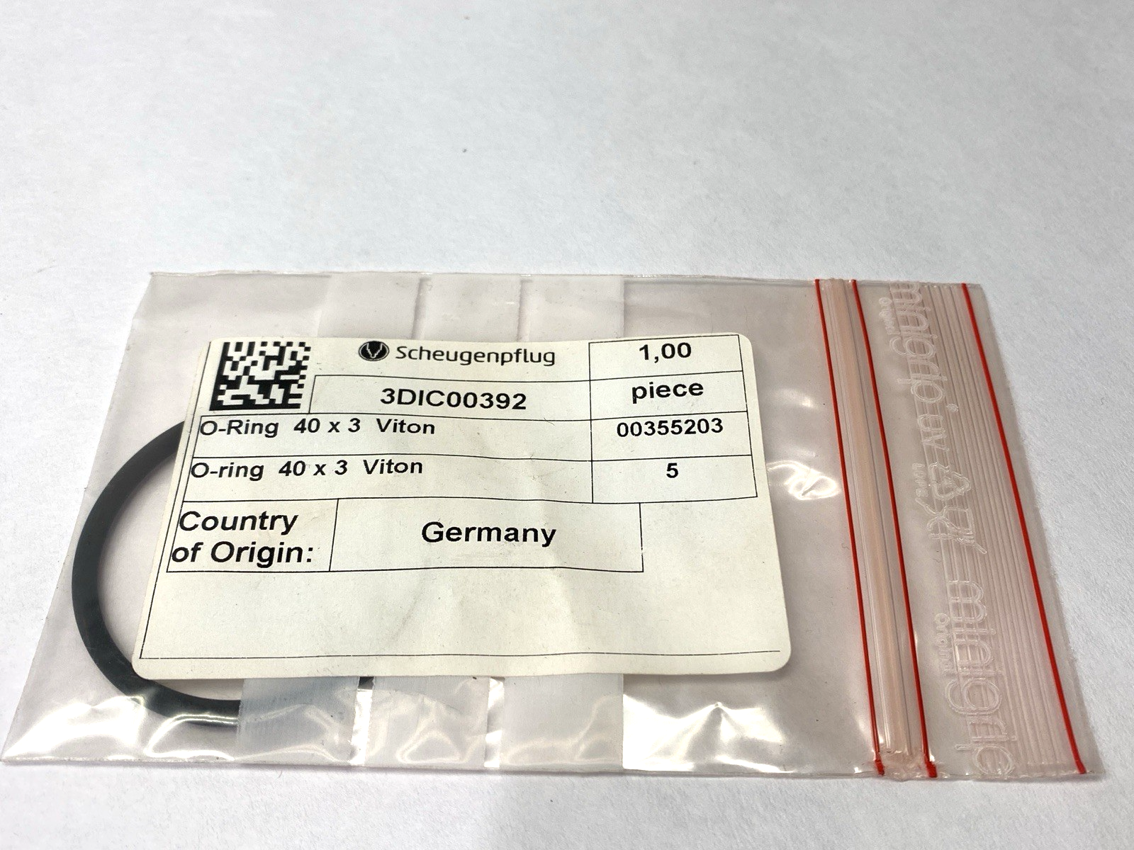 Scheugenpflug 3DIC00392 O-Ring 40mm X 3mm Viton LOT OF 8 - Maverick Industrial Sales