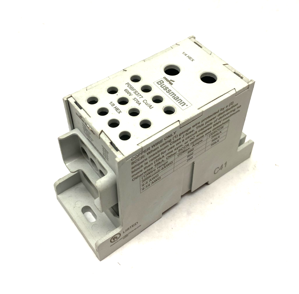 Cooper Bussmann PDBFS377 Power Distribution Block 600V 570A - Maverick Industrial Sales