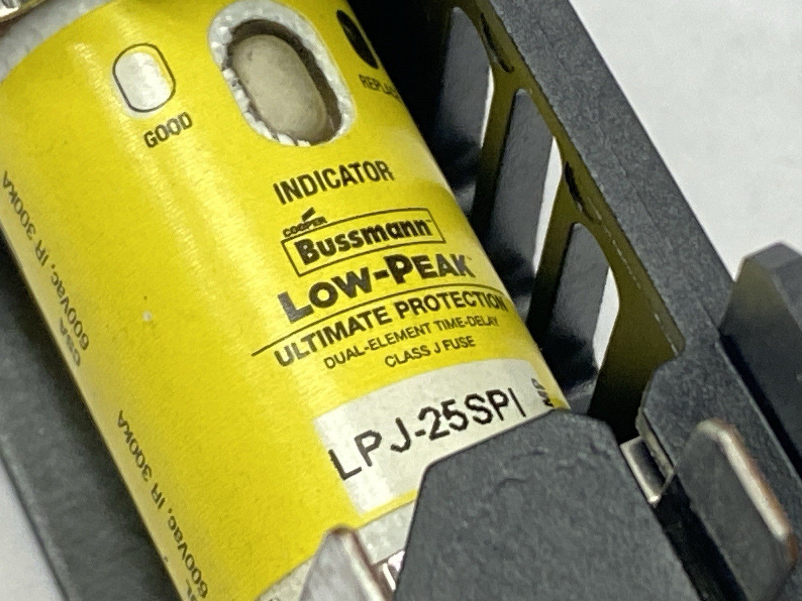 Bussmann JTN60030 Fuse Block Class J 30A 600VAC w/ Low-Peak LPJ-25SPI Fuse - Maverick Industrial Sales