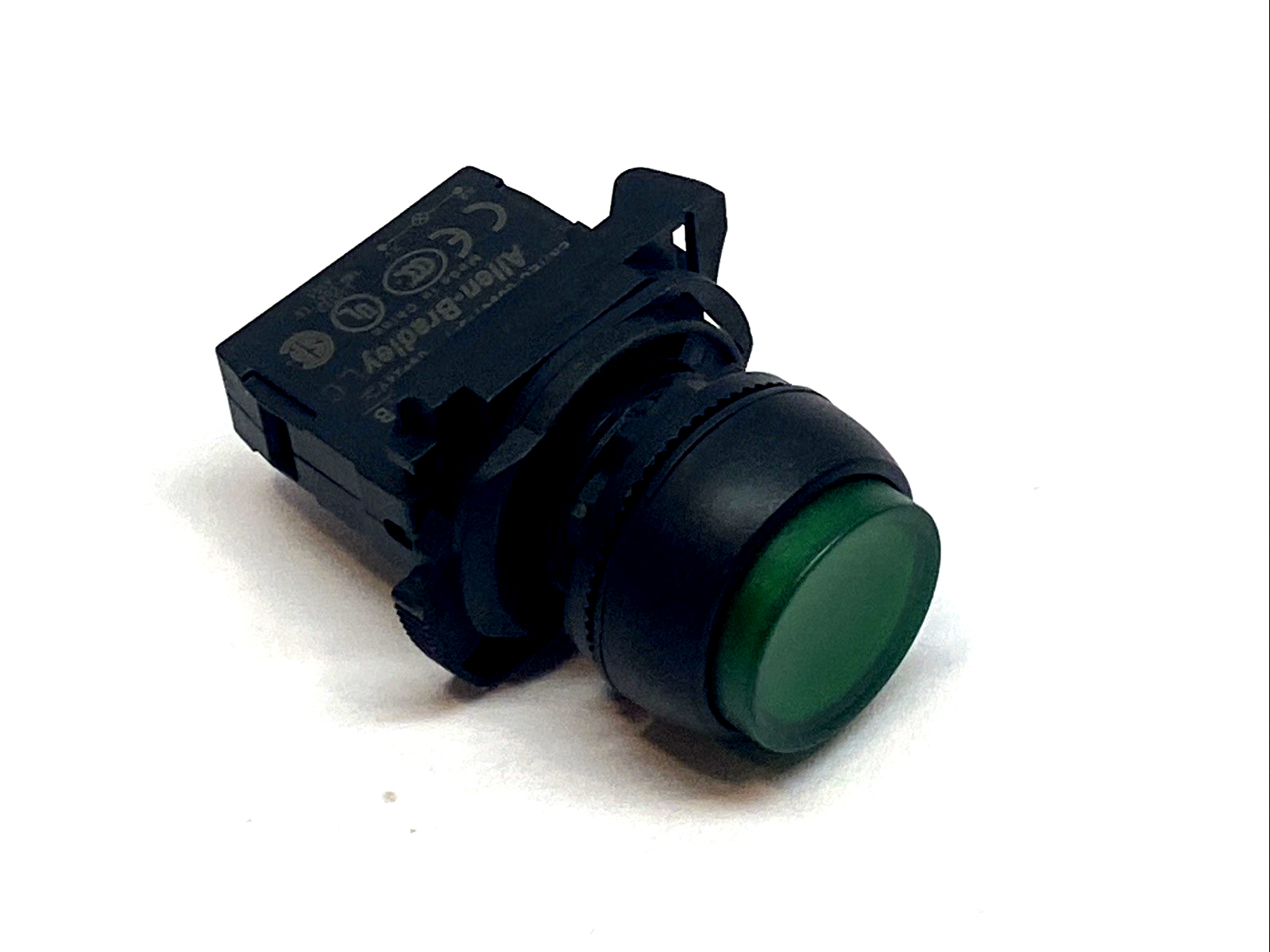 Allen-Bradley 800FD-E3X11 Green 22mm Momentary Push Button w/ 800F-N3G 24V LED - Maverick Industrial Sales