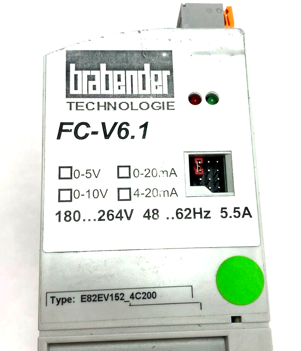 Brabender E82EV152-4C200 Frequency Inverter Drive FC-V6.1 180-264V 48-62Hz 5.5A - Maverick Industrial Sales